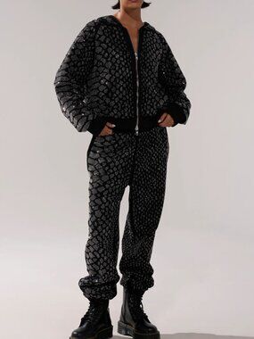 AKIRA Sneaky Little Snake Zip-Up Hoodie Sweatshirt and Jogger Pants Set